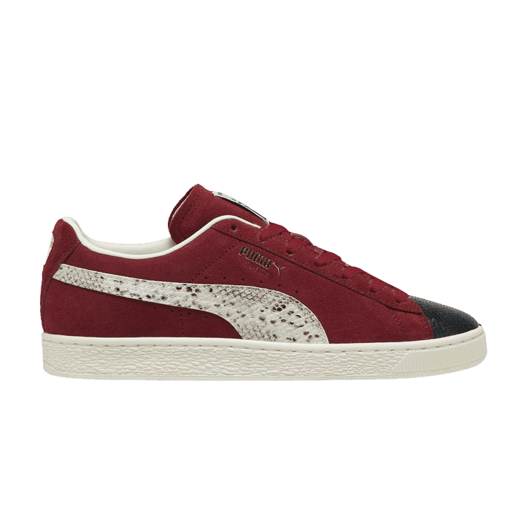 Suede 'Split - Intense Red Snakeskin' Sneaker Release and Raffle Info