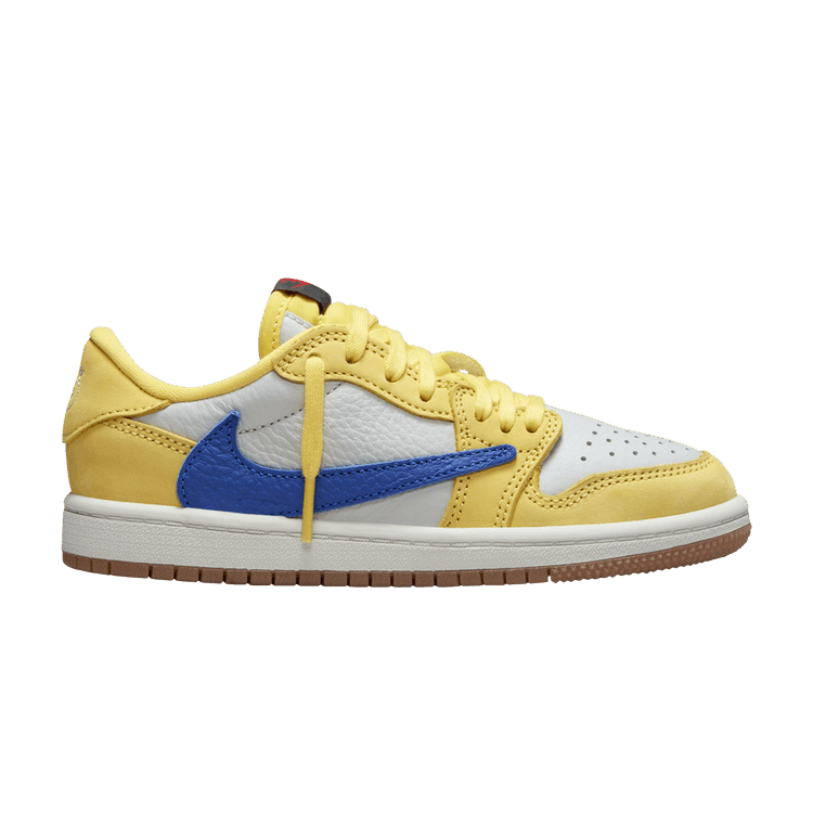 Travis Scott x Air Jordan 1 Retro Low OG SP PS 'Canary' Sneaker Release and Raffle Info