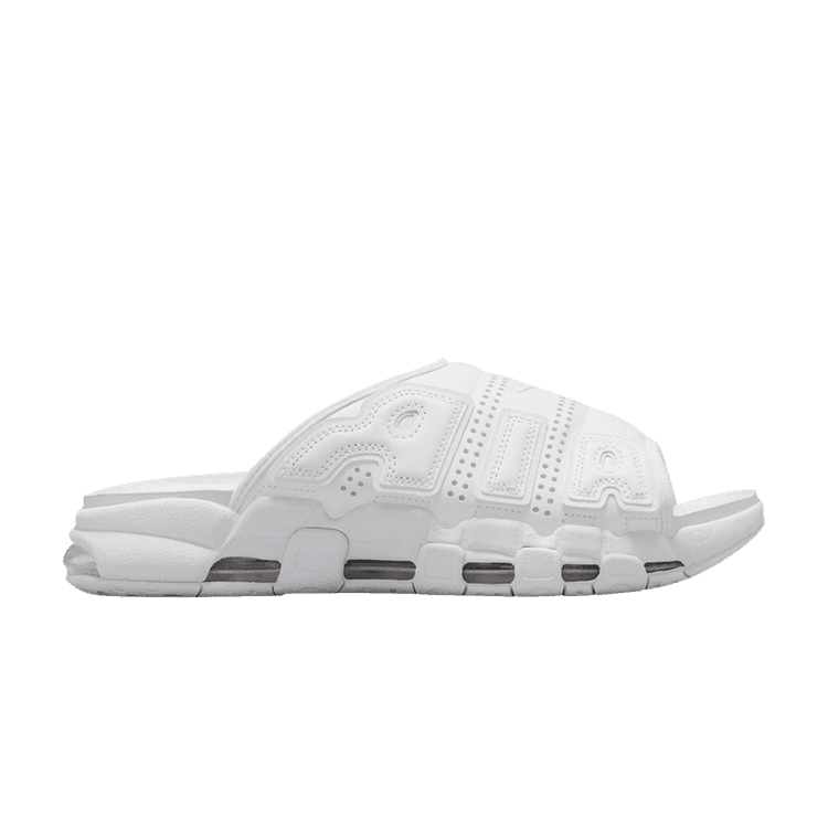 Air More Uptempo Slide 'Triple White' Sneaker Release and Raffle Info