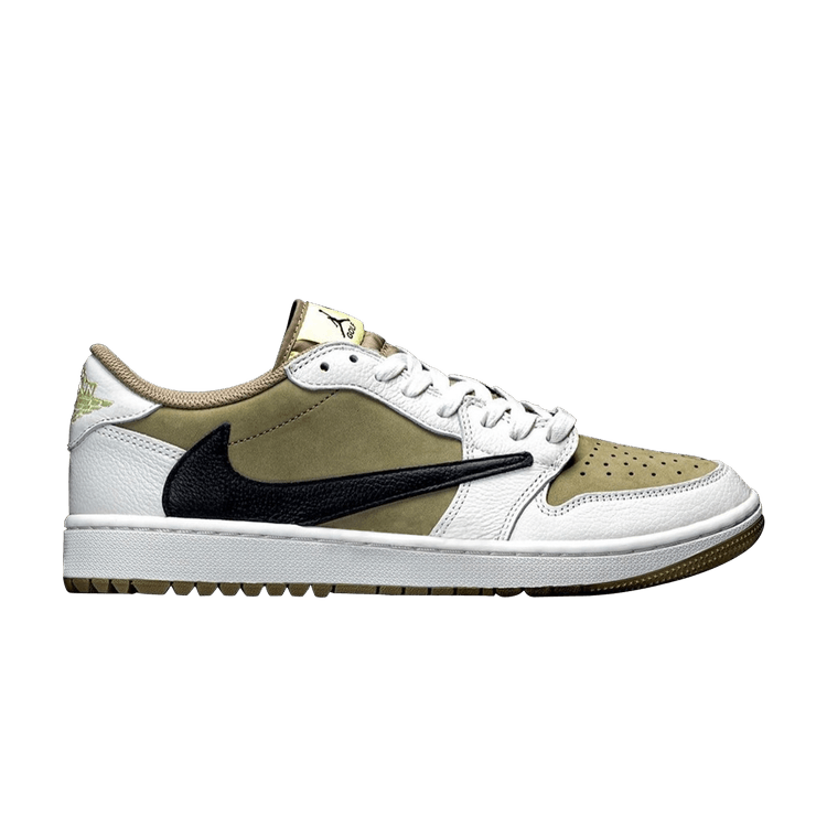 Travis Scott x Air Jordan 1 Low Golf 'Neutral Olive' Sneaker Release and Raffle Info