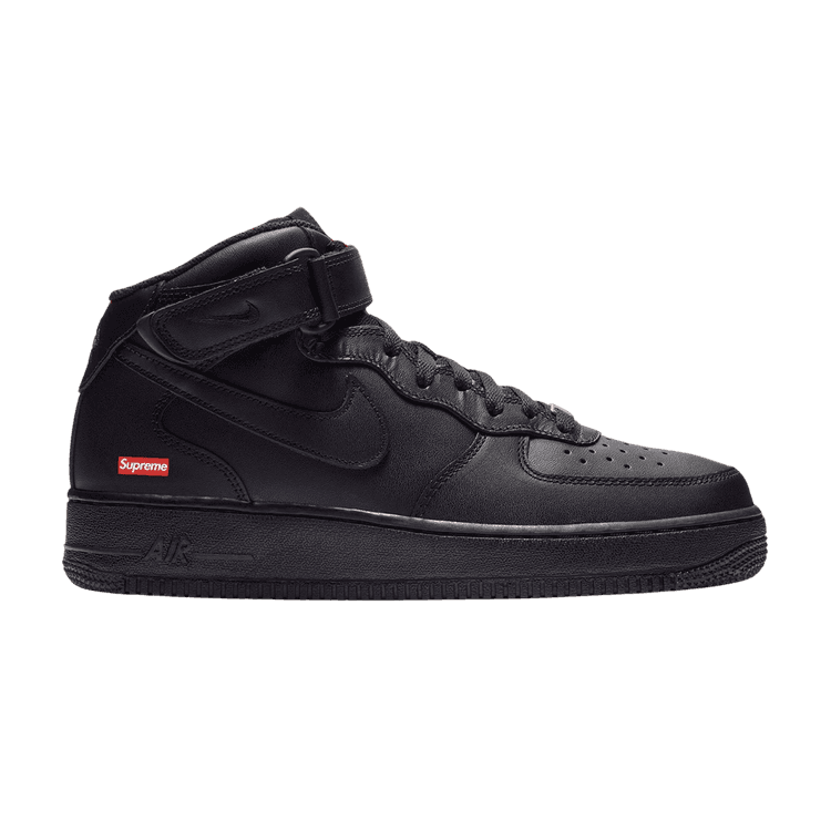 Supreme x Air Force 1 Mid 'Box Logo - Triple Black' Sneaker Release and Raffle Info