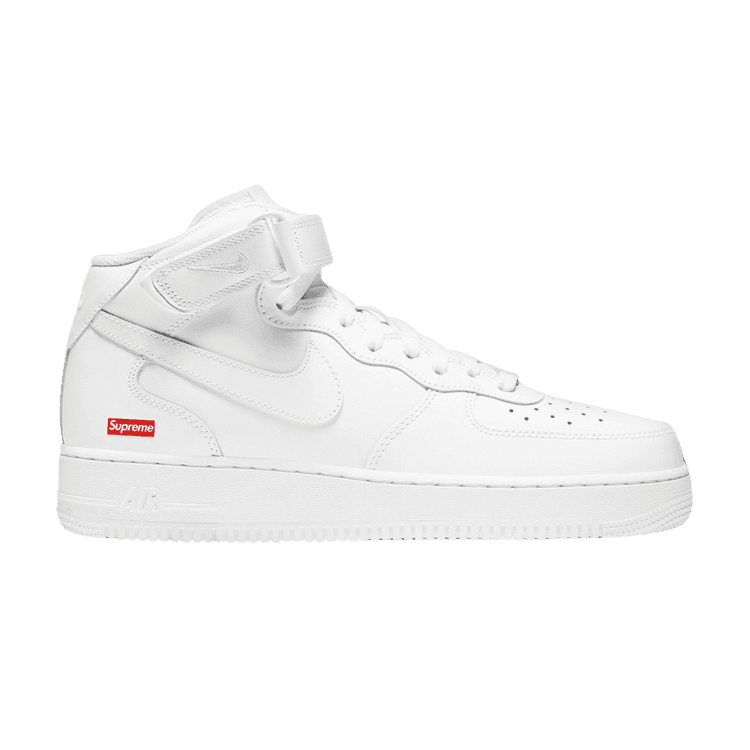 Supreme x Air Force 1 Mid 'Box Logo - Triple White' Sneaker Release and Raffle Info