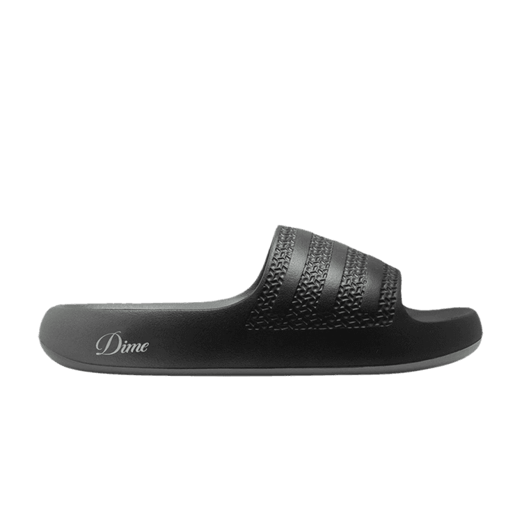 Dime x Adilette Ayoon Slide 'Black Vista Grey' Sneaker Release and Raffle Info